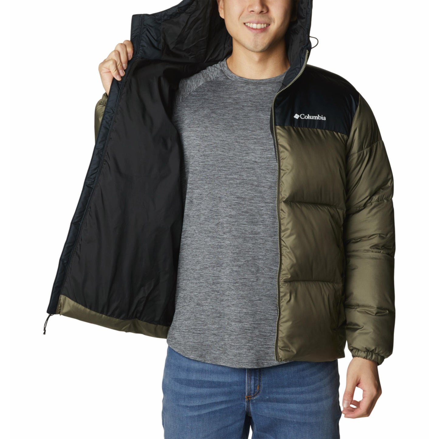 Columbia Men Green Omni-Shield Puffect II Hooded Down Jacket