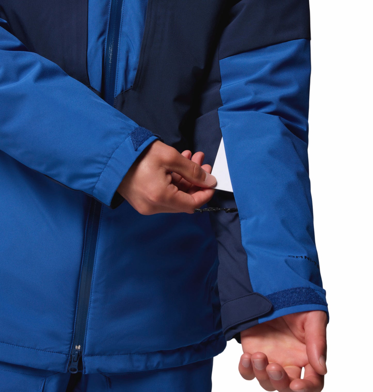 Columbia Men Navy Blue Omni-Heat Inifnity Winter District II Hooded Interchange Jacket