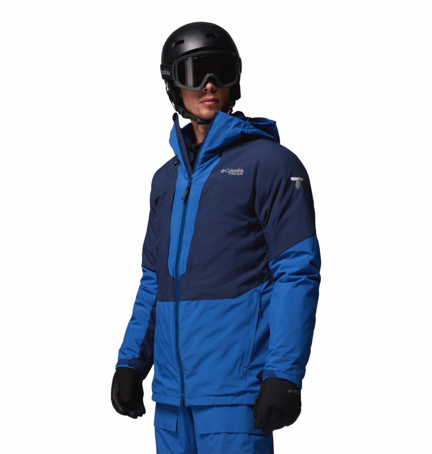 Columbia Men Navy Blue Omni-Heat Inifnity Winter District II Hooded Interchange Jacket