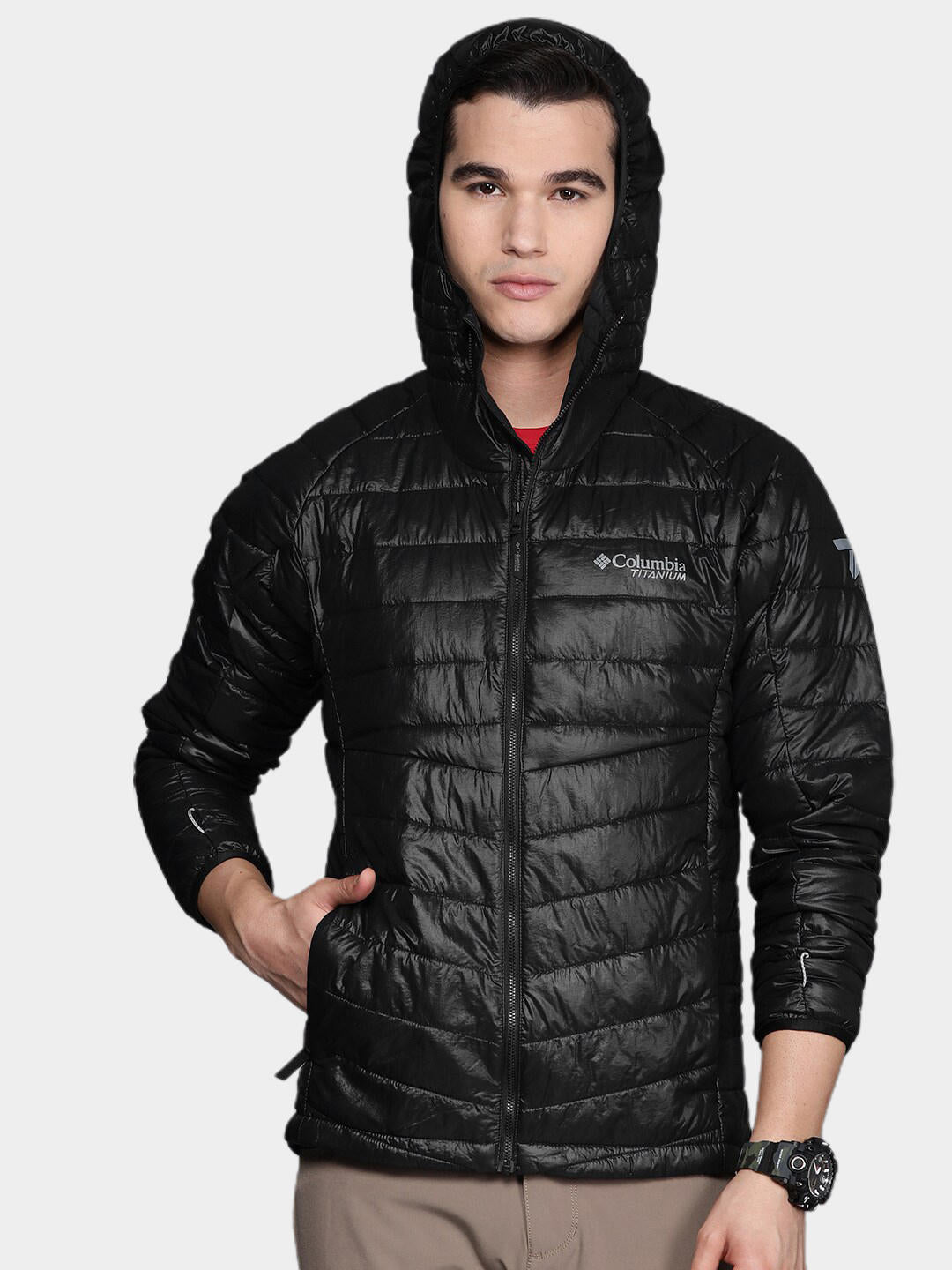 Columbia Men Black Platinum Peak Hooded Jacket