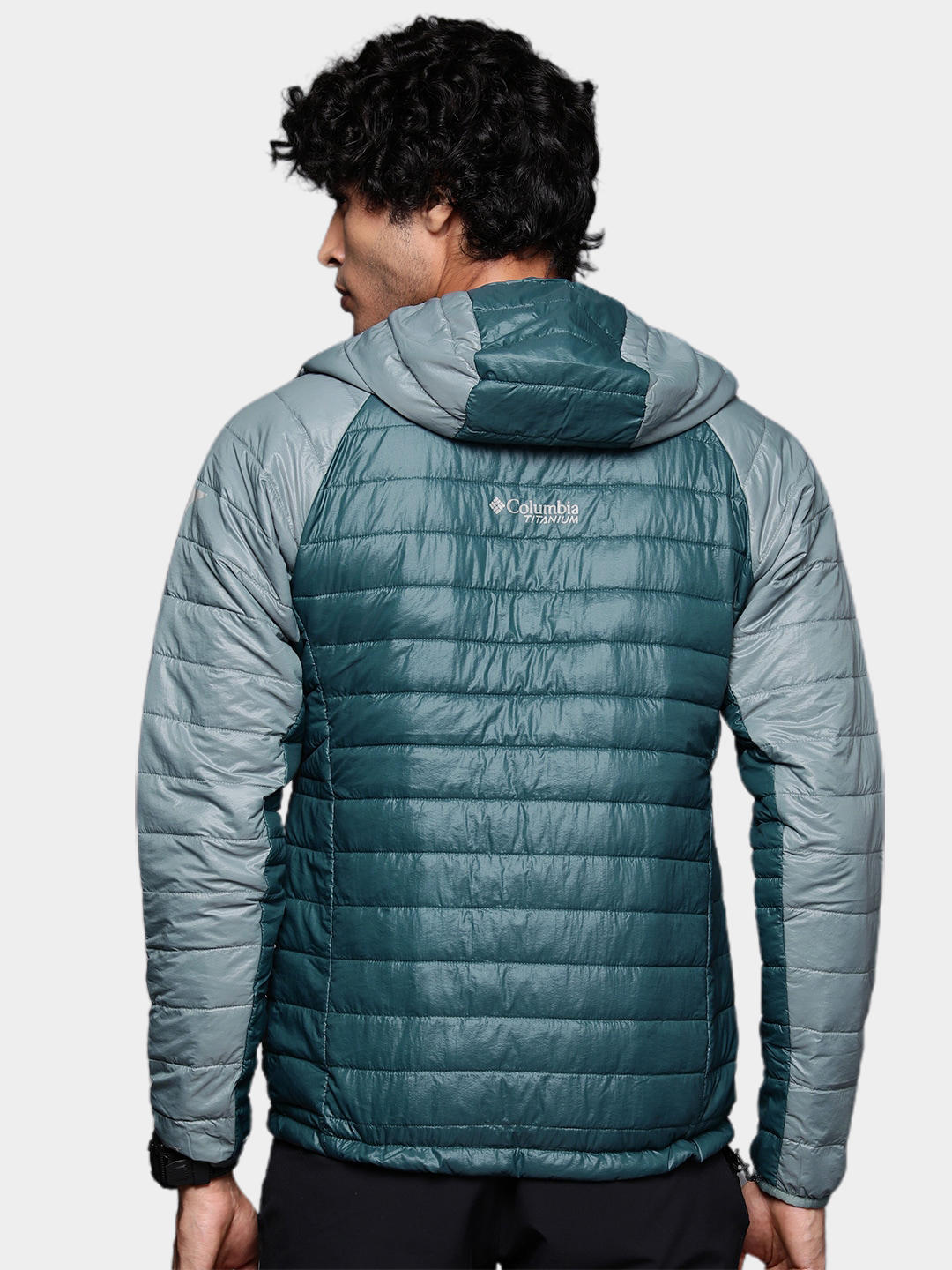 Columbia Men Navy Blue Platinum Peak Hooded Jacket