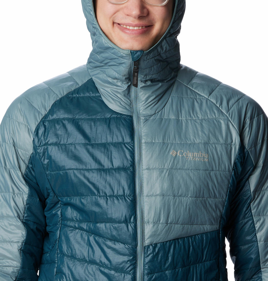 Columbia Men Navy Blue Platinum Peak Hooded Jacket