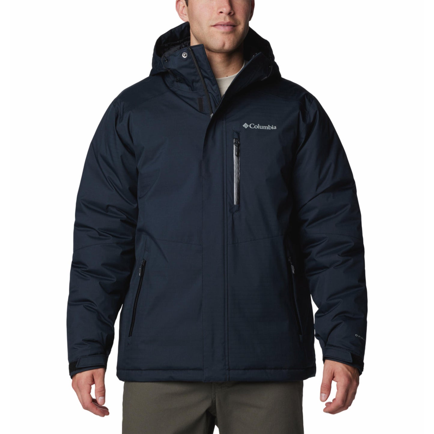 Columbia Men Black Omni-Heat Inifnity Oak Harbor II Hooded Down Jacket