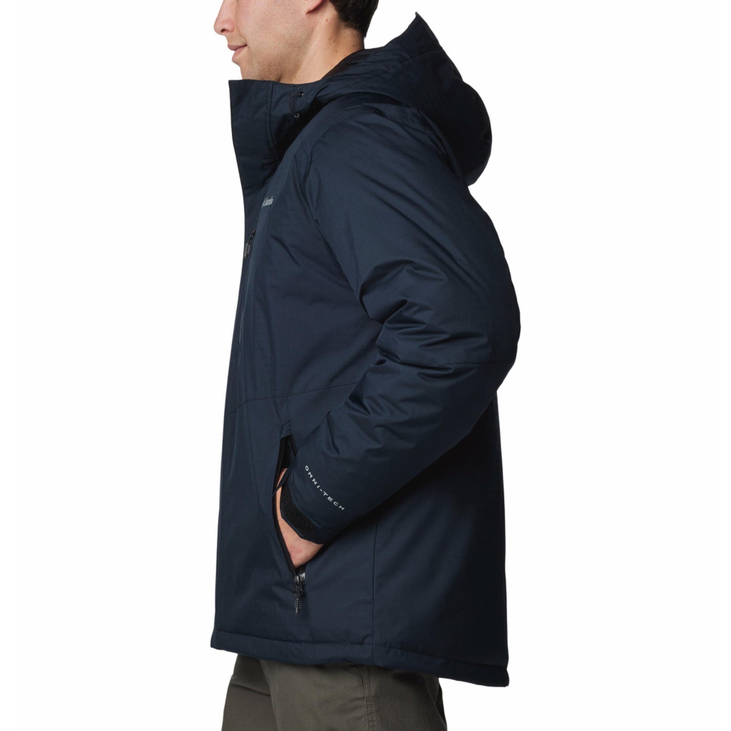 Columbia Men Black Omni-Heat Inifnity Oak Harbor II Hooded Down Jacket