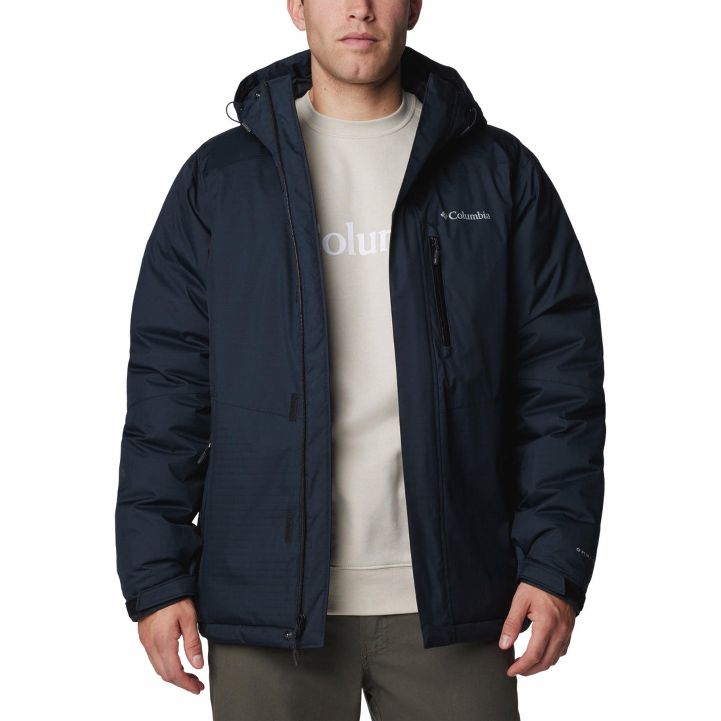 Columbia Men Black Omni-Heat Inifnity Oak Harbor II Hooded Down Jacket