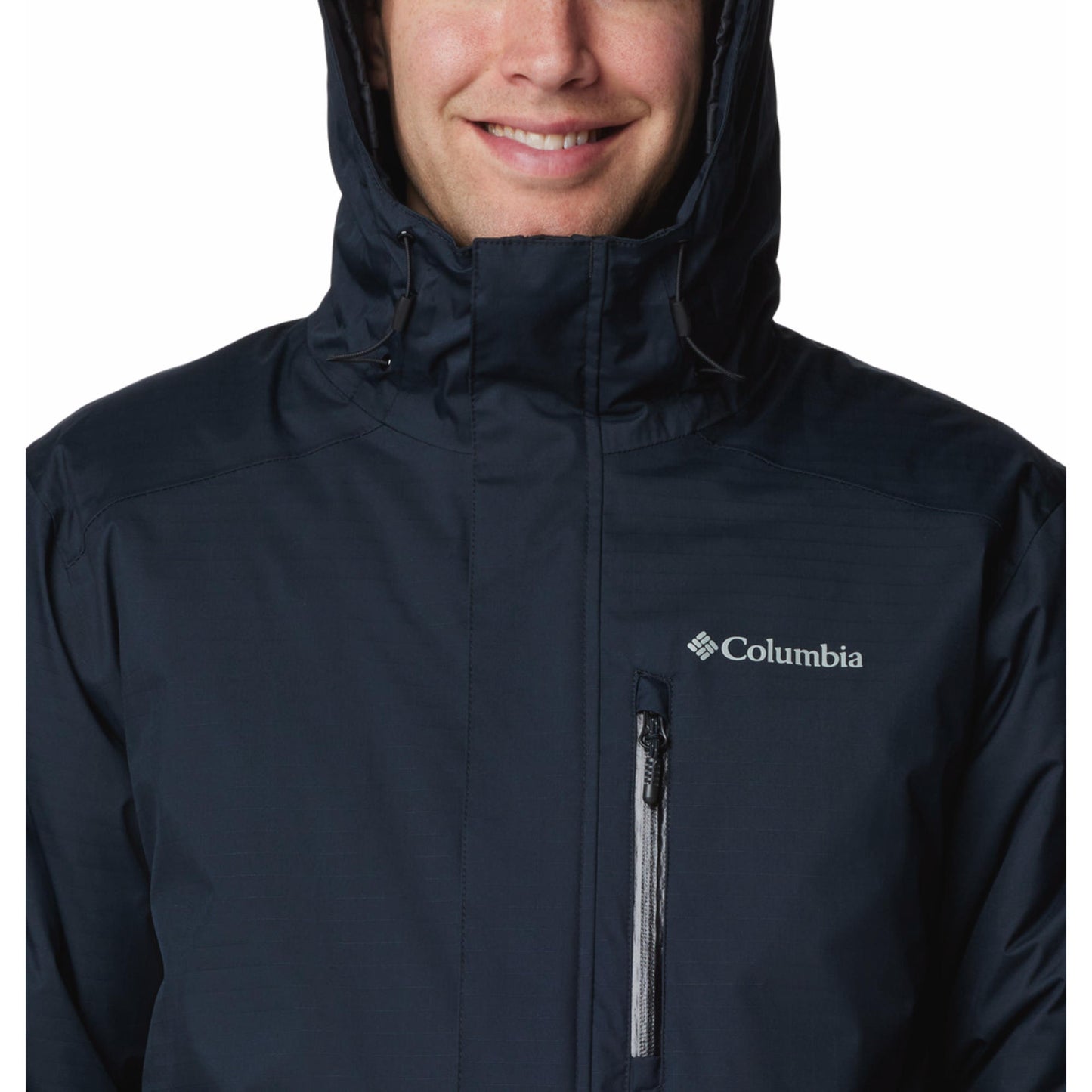 Columbia Men Black Omni-Heat Inifnity Oak Harbor II Hooded Down Jacket