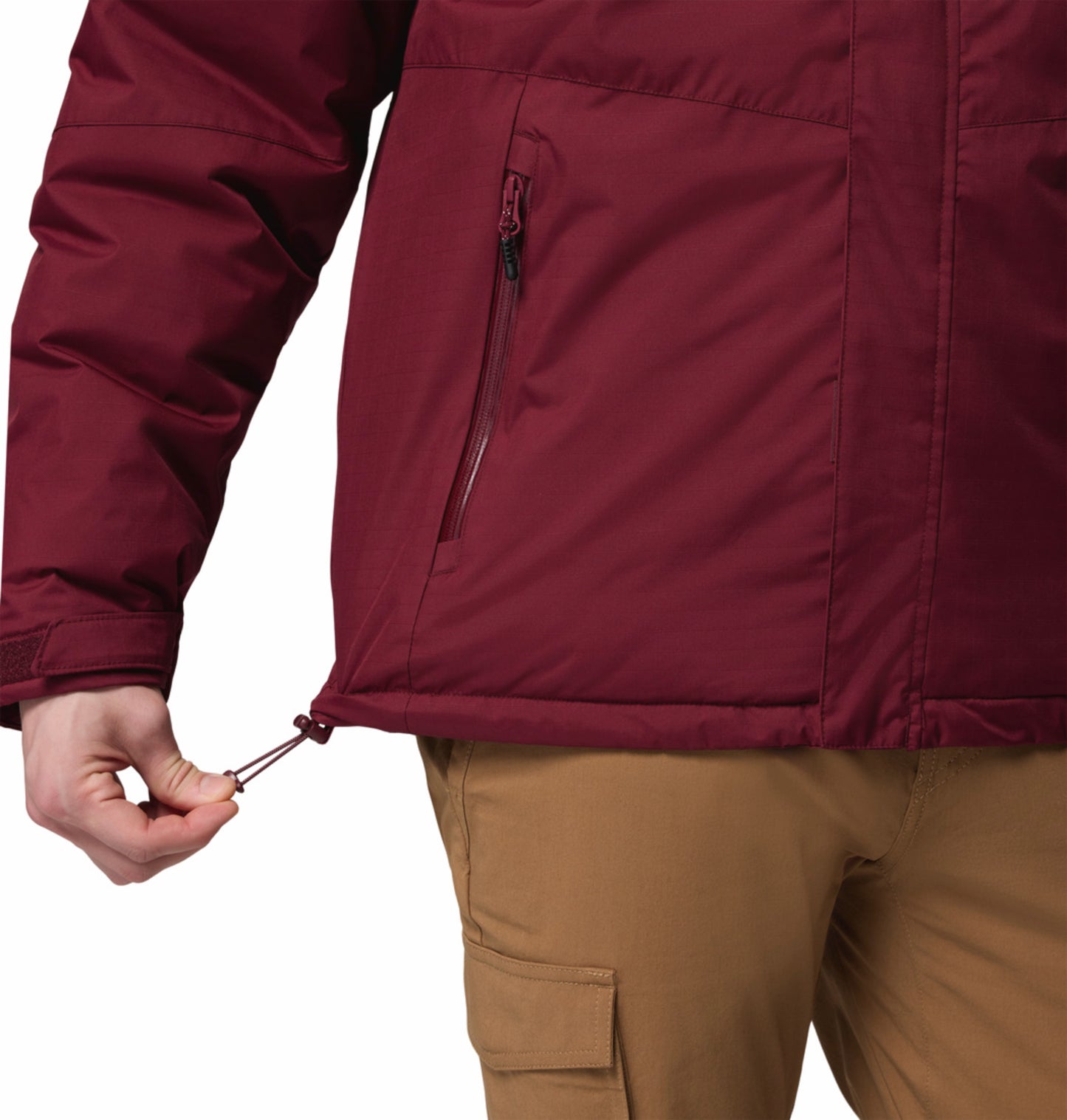 Columbia Men Maroon OmniHeat Infinity Oak Harbor II Down Jacket