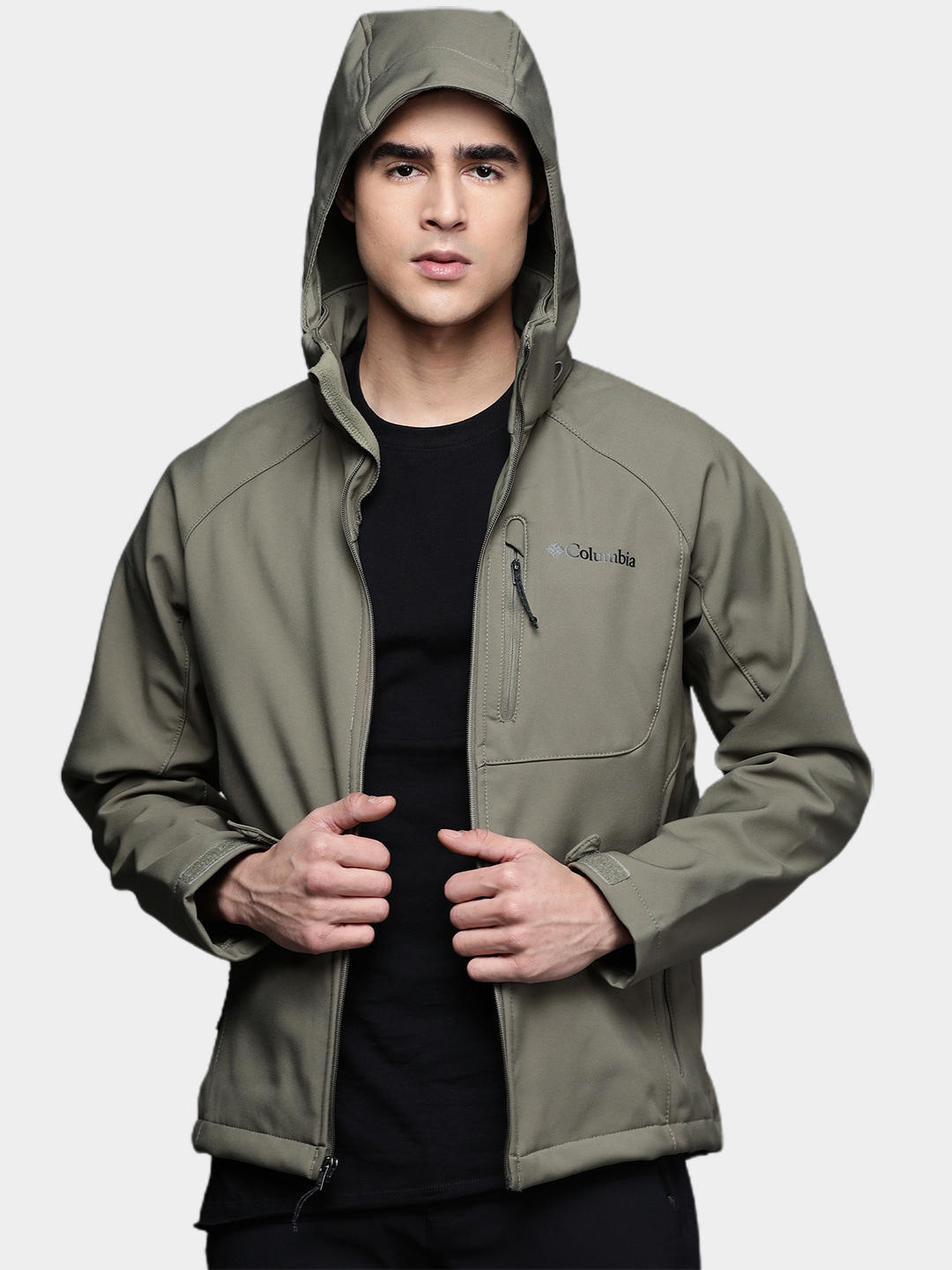 Columbia Men Olive Cascade Ridge II Soft Shell Jacket