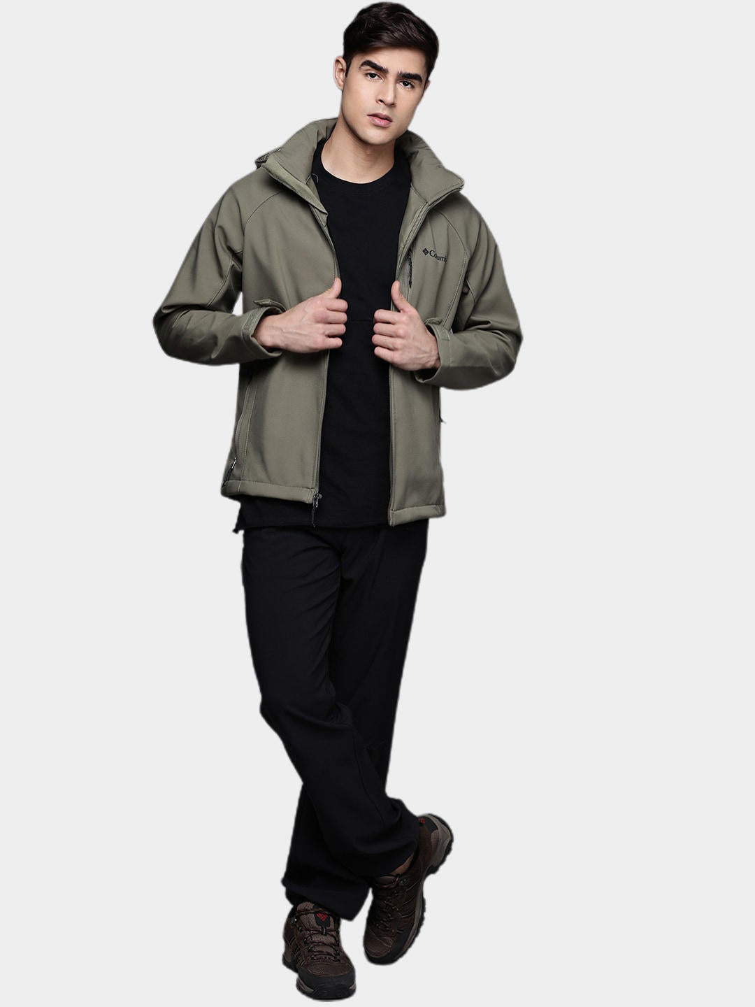 Columbia Men Olive Cascade Ridge II Soft Shell Jacket