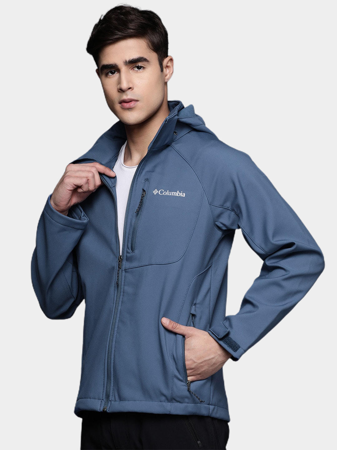 Columbia Men Navy Blue Cascade Ridge II Soft Shell Jacket