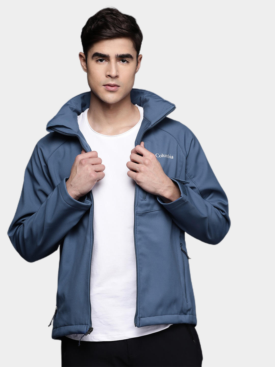 Columbia Men Navy Blue Cascade Ridge II Soft Shell Jacket