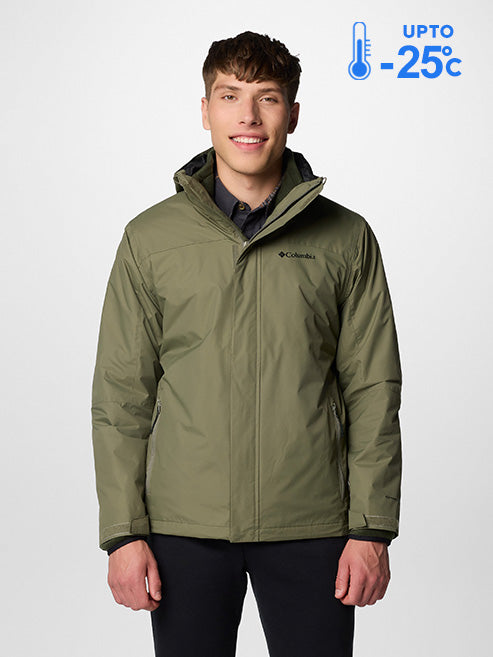 Columbia Men’s Green Omni-Tech Waterproof Tunnel Falls II Hooded Interchange Jacket