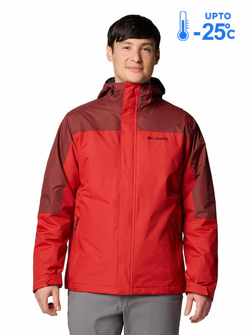 Columbia Men’s Red Omni-Tech Waterproof Tunnel Falls II Hooded Interchange Jacket