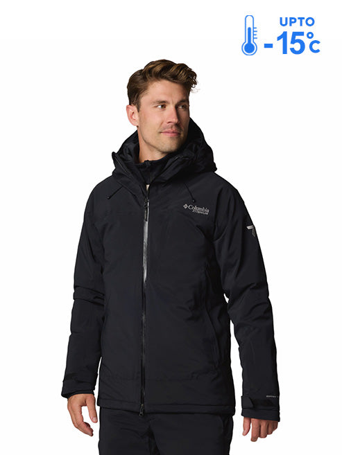 Columbia Men Black Omni-Heat Inifnity Cirque Bowl Hooded Down Jacket