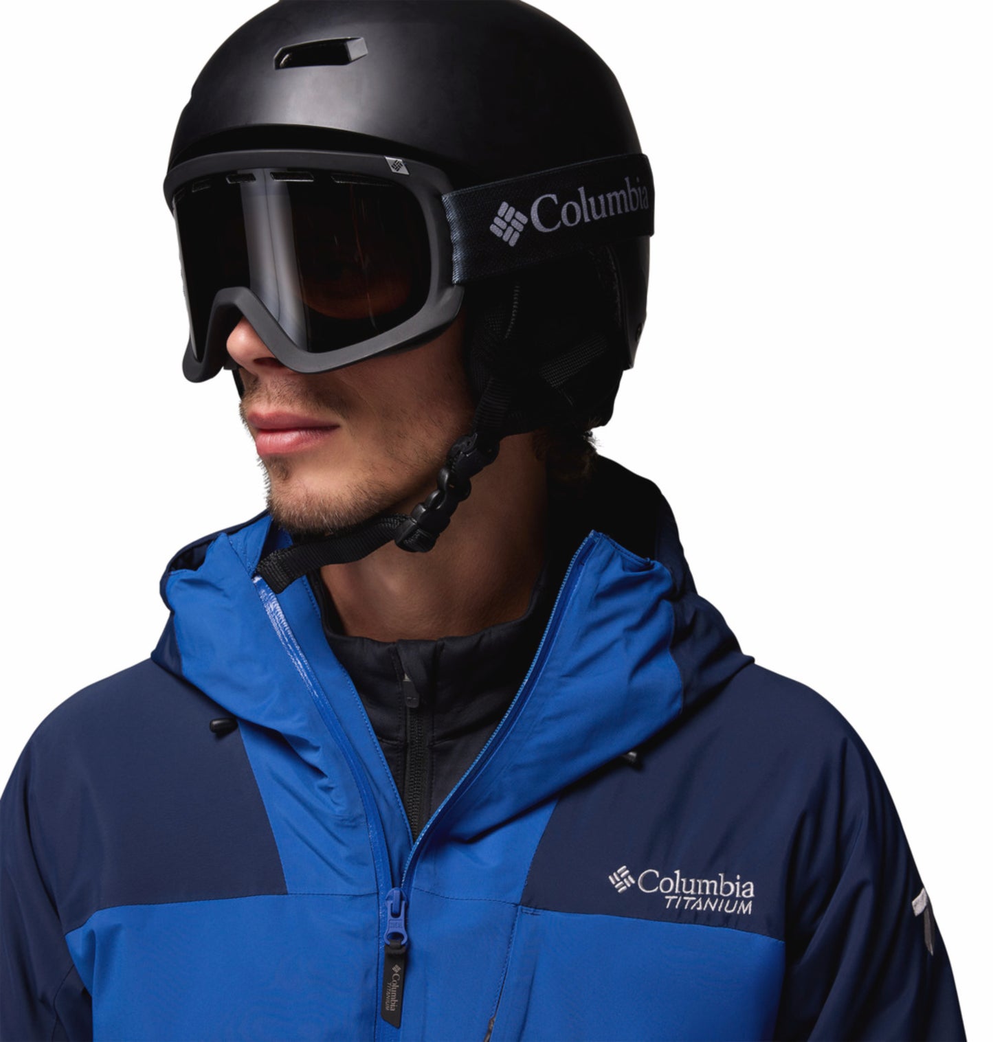 Columbia Men Navy Blue Omni-Heat Inifnity Cirque Bowl Hooded Down Jacket