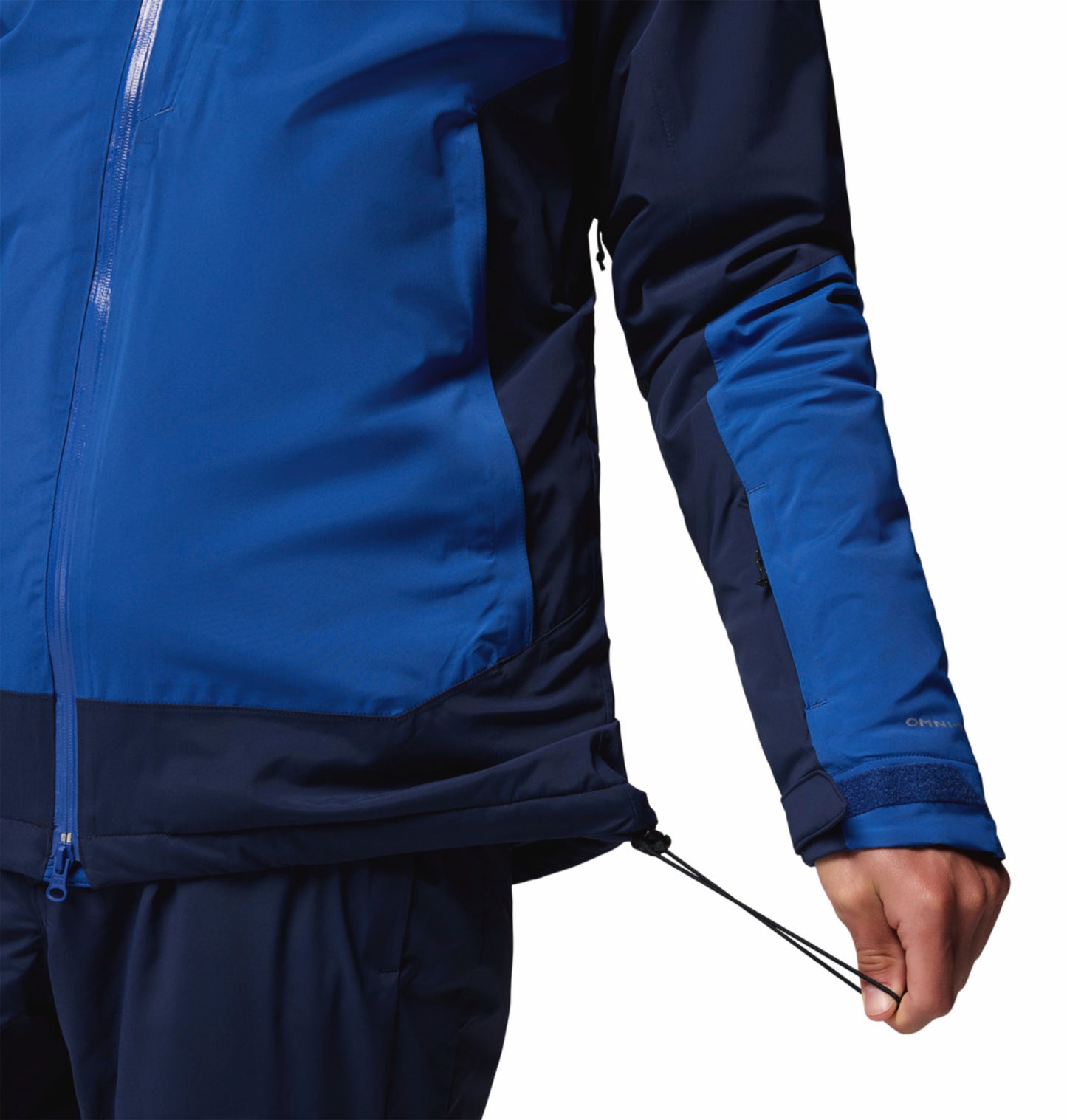 Columbia Men Navy Blue Omni-Heat Inifnity Cirque Bowl Hooded Down Jacket