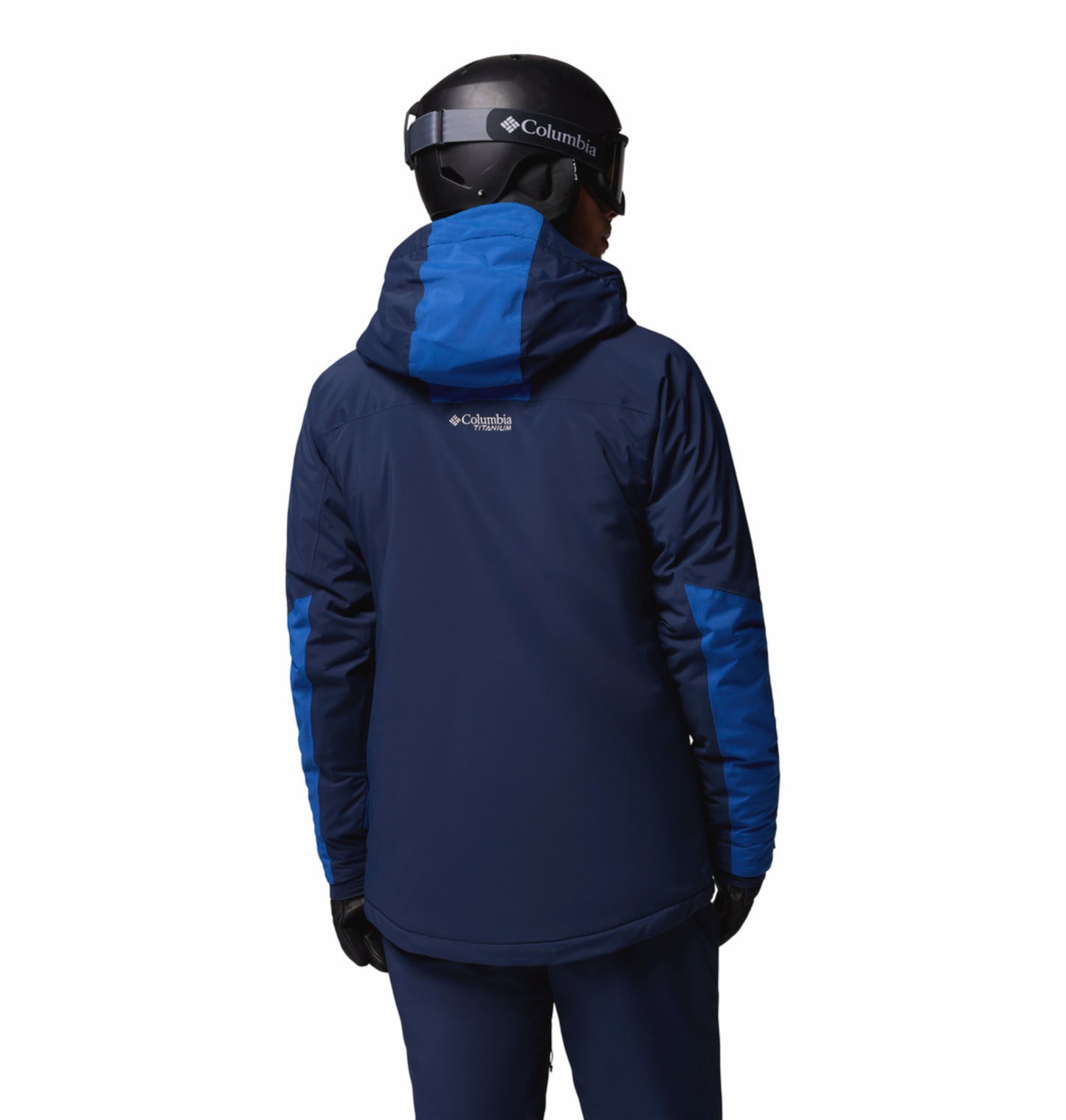 Columbia Men Navy Blue Omni-Heat Inifnity Cirque Bowl Hooded Down Jacket