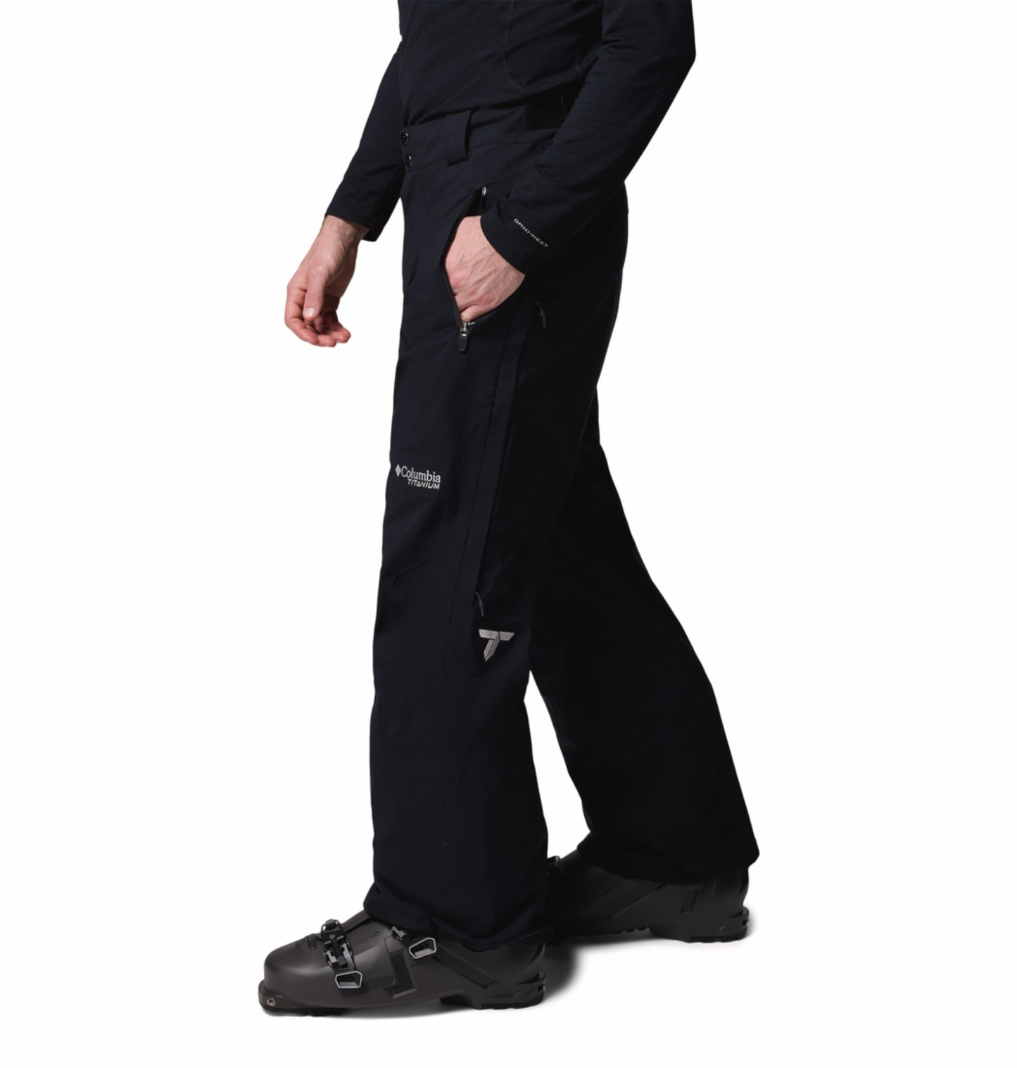 Columbia Men Black Omni-Tech Platinum Peak II 3L Rain Pant (Waterproof)