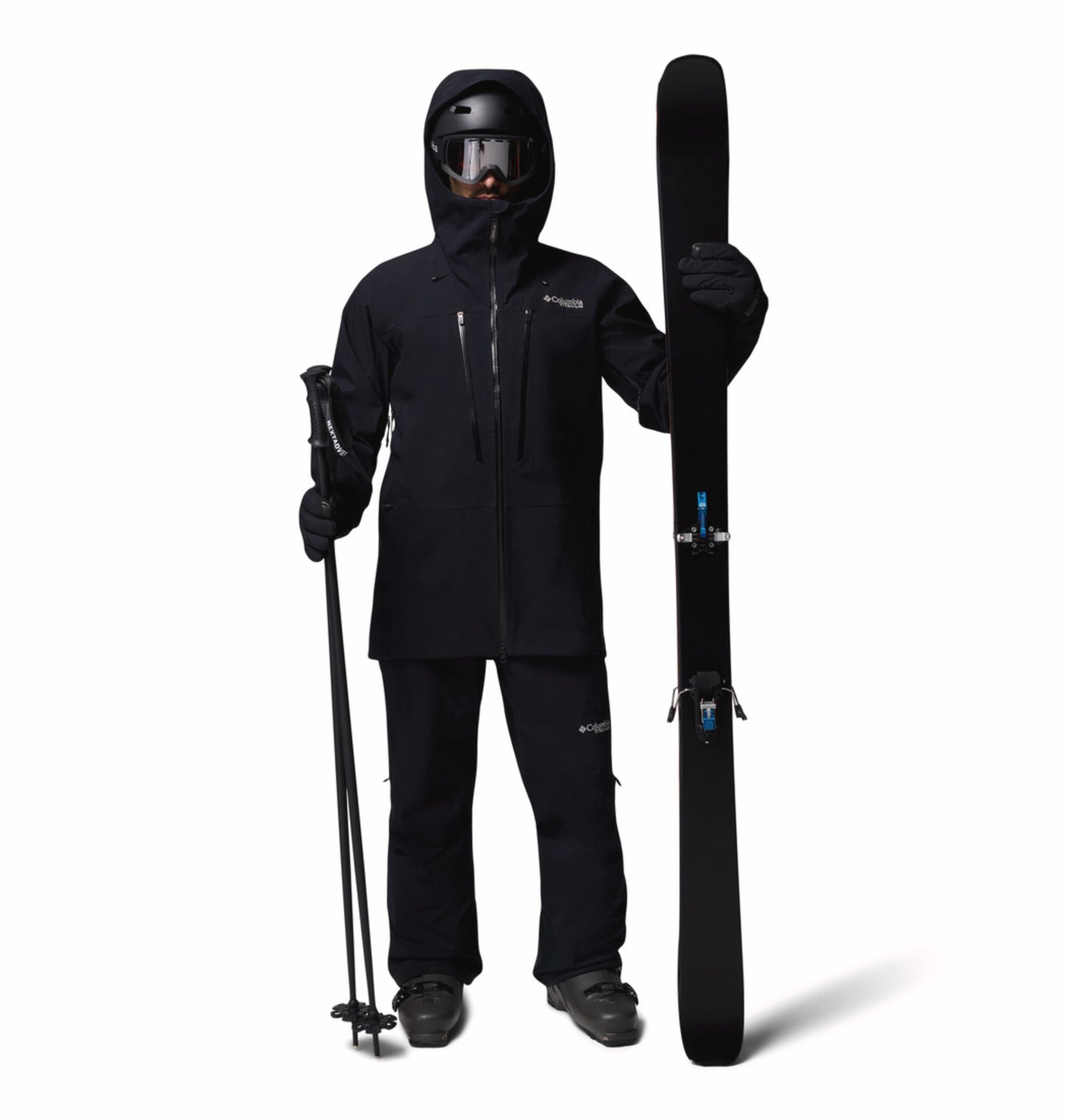 Columbia Men Black Omni-Tech Platinum Peak II 3L Rain Pant (Waterproof)