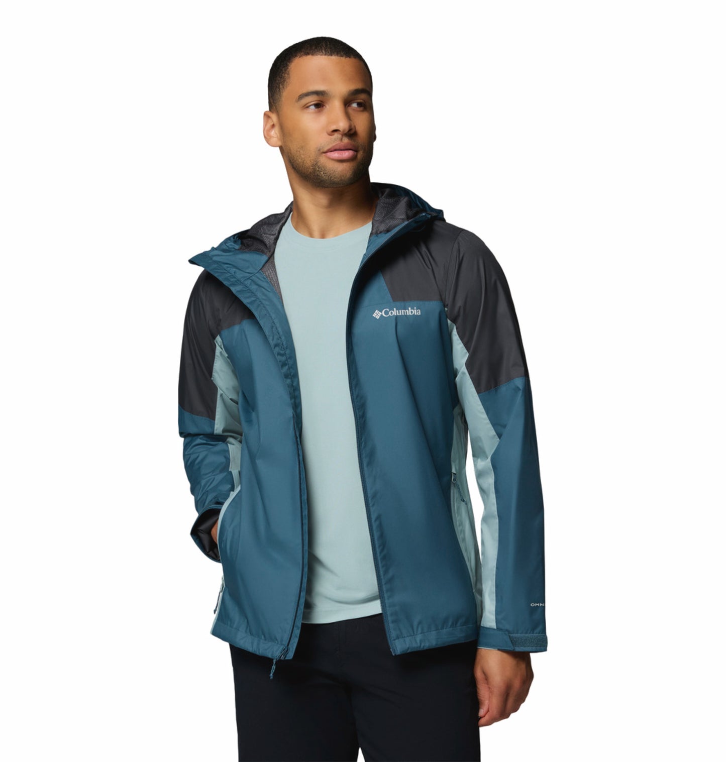 Columbia Men Blue Omni-Tech Inner Limits III Rain Jacket