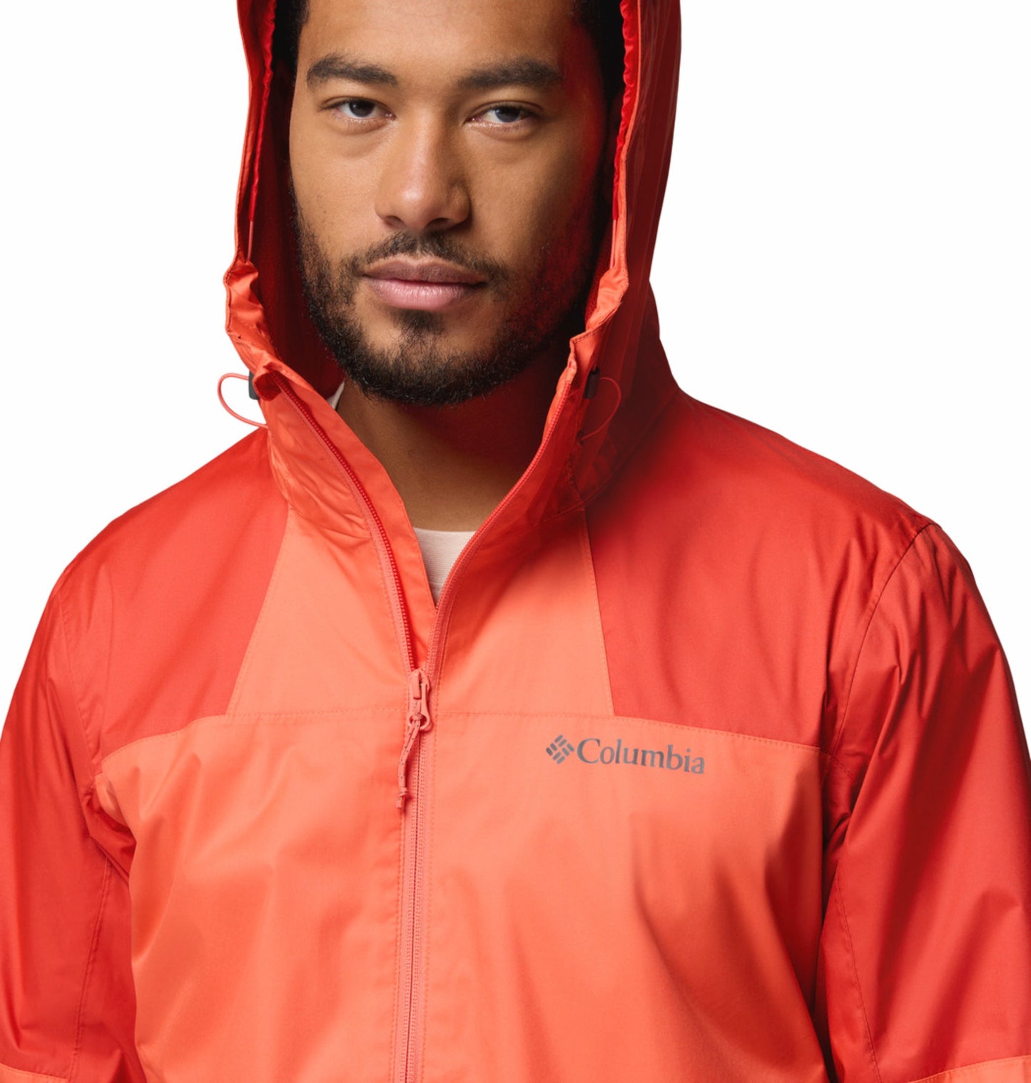 Columbia Men Orange Omni-Tech Inner Limits III Rain Jacket