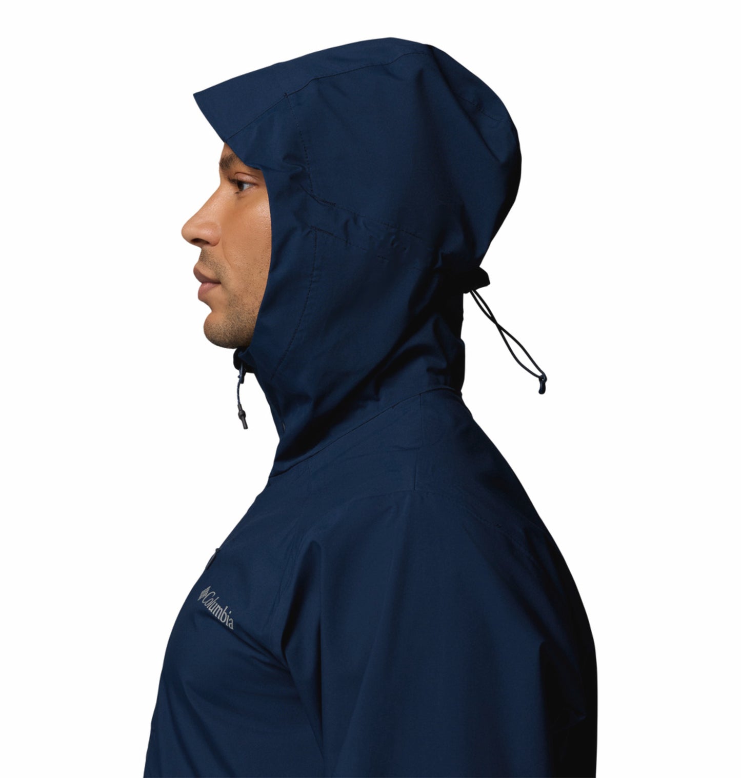 Columbia Men Navy Blue Omni-Tech Trailborne 2.5L Shell Rain Jacket