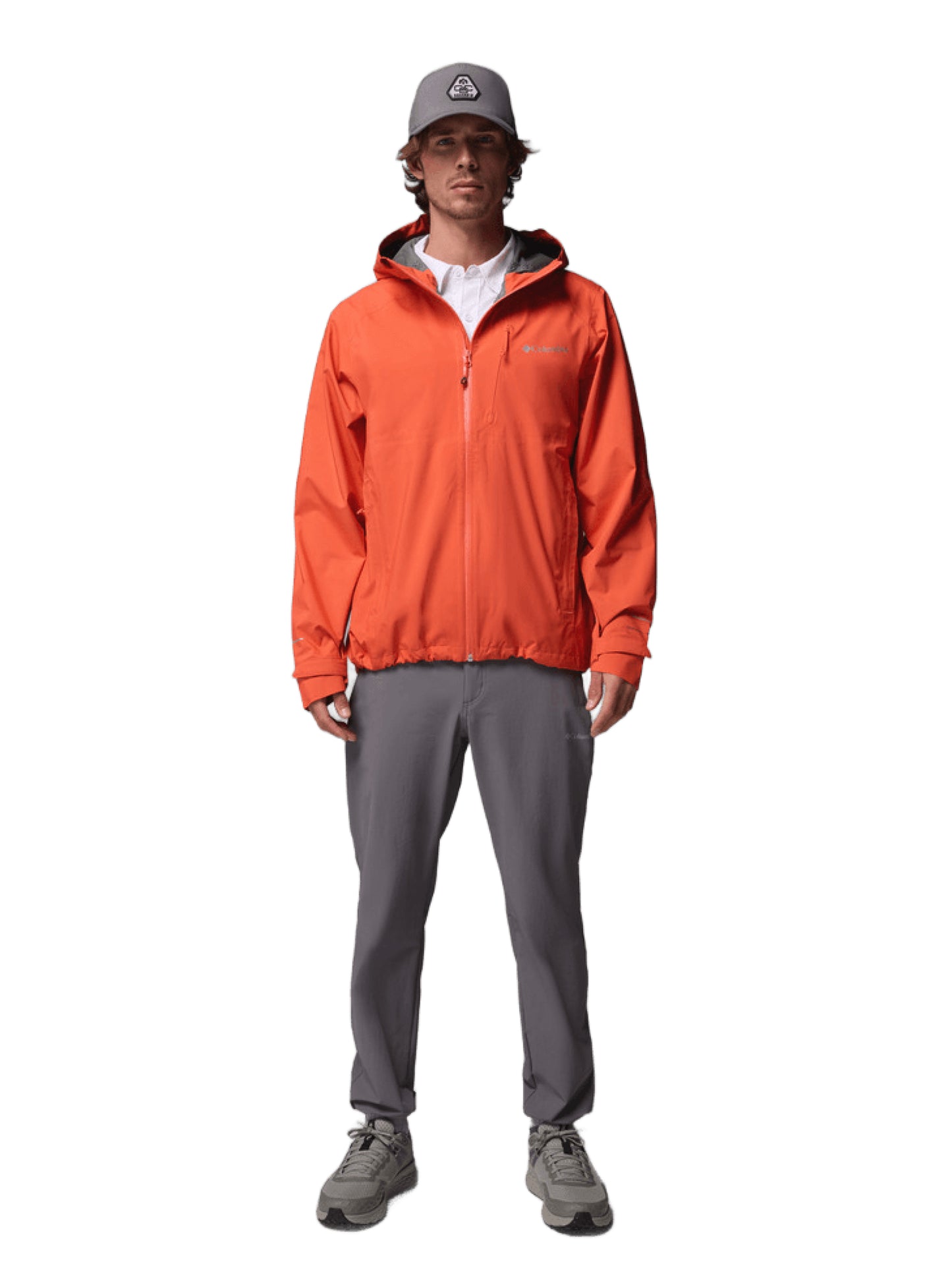 Columbia Men's Orange Omni-Tech Trailborne Waterproof Rain Jacket
