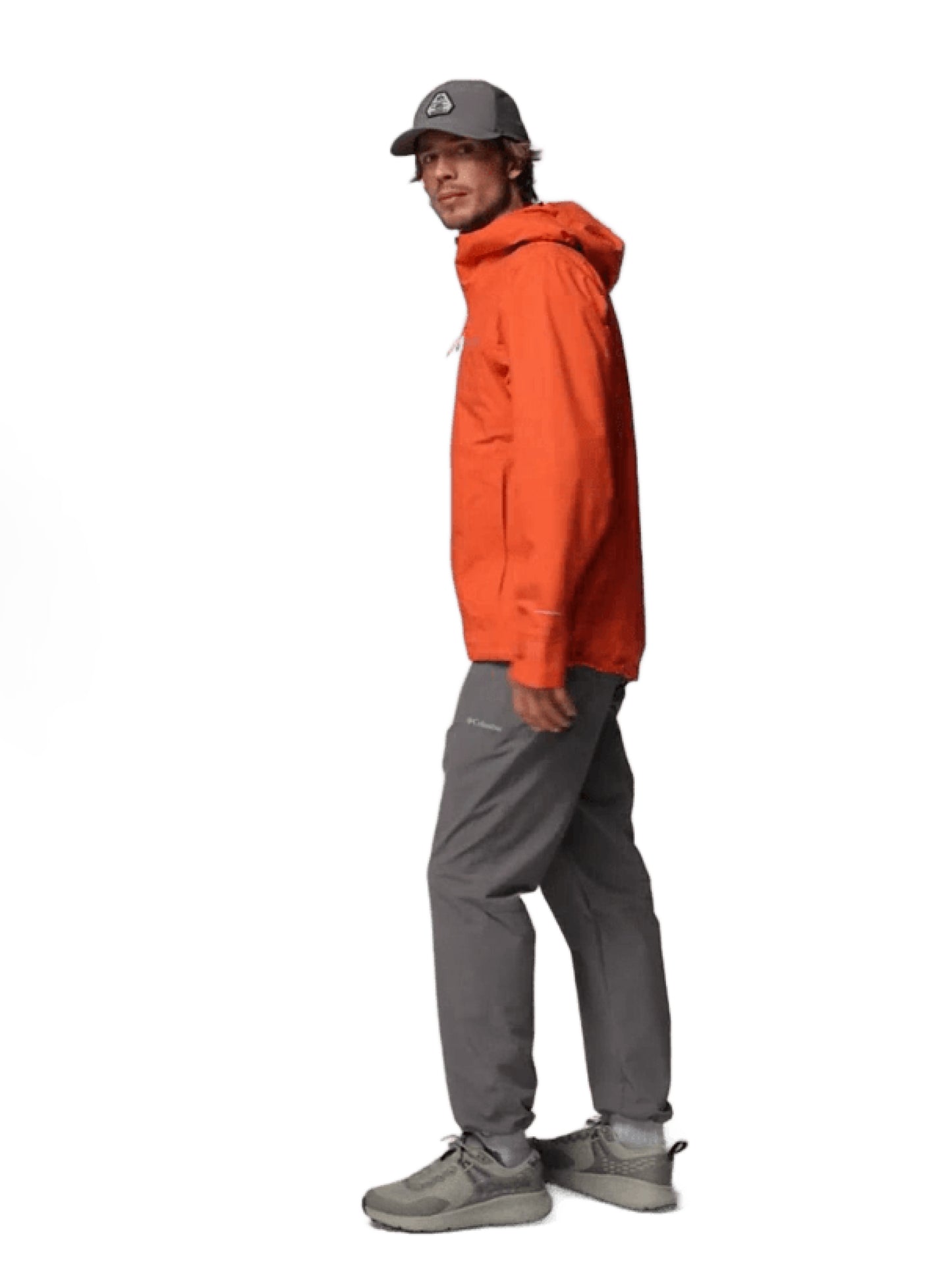 Columbia Men's Orange Omni-Tech Trailborne Waterproof Rain Jacket