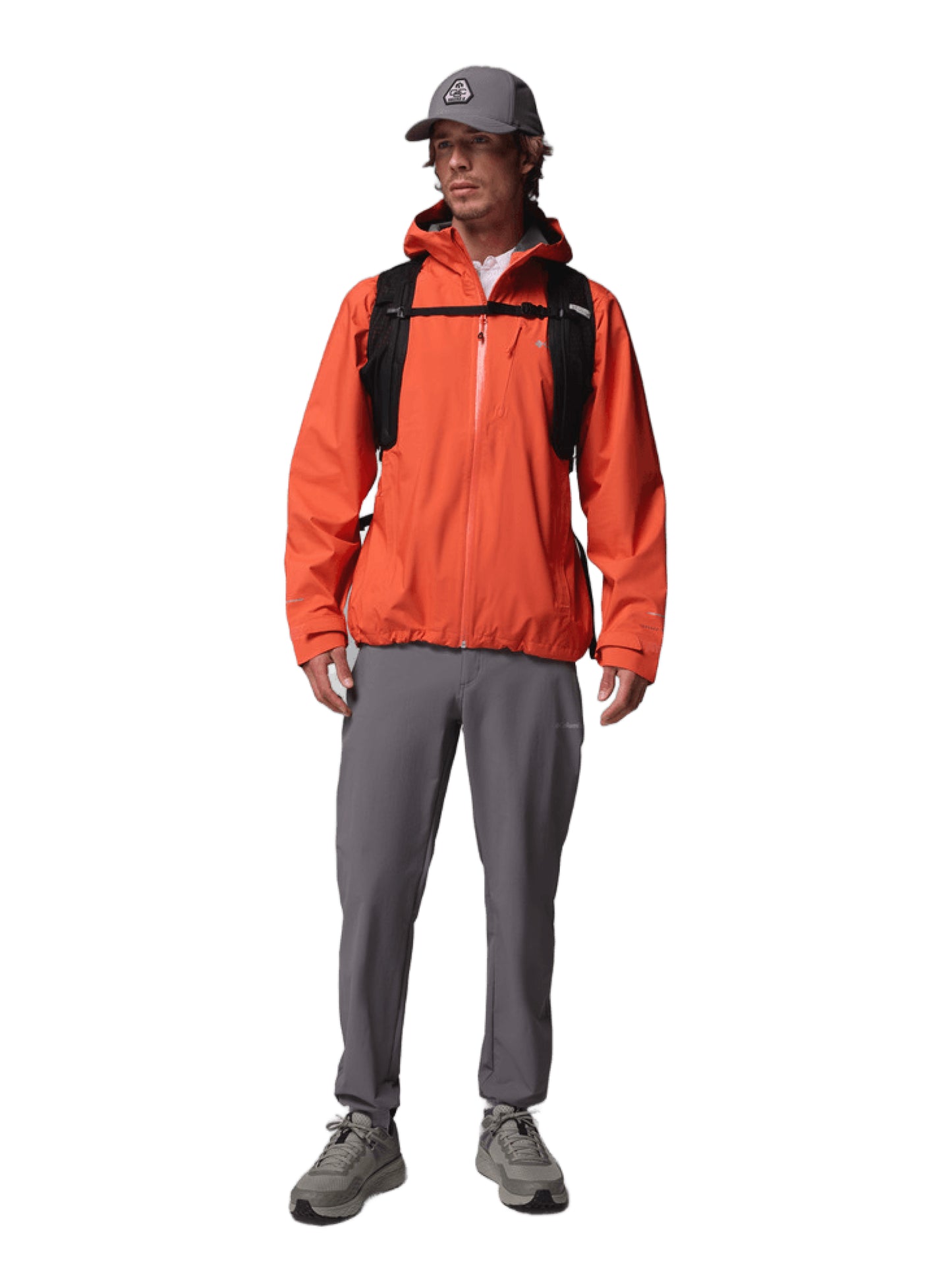Columbia Men's Orange Omni-Tech Trailborne Waterproof Rain Jacket