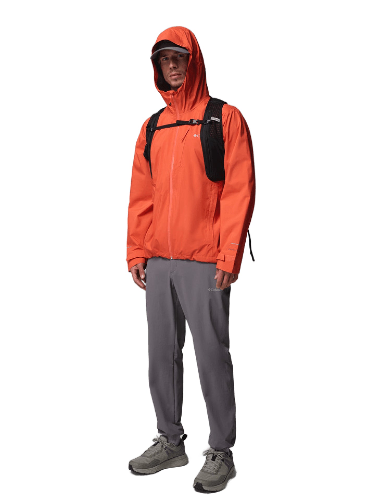 Columbia Men's Orange Omni-Tech Trailborne Waterproof Rain Jacket