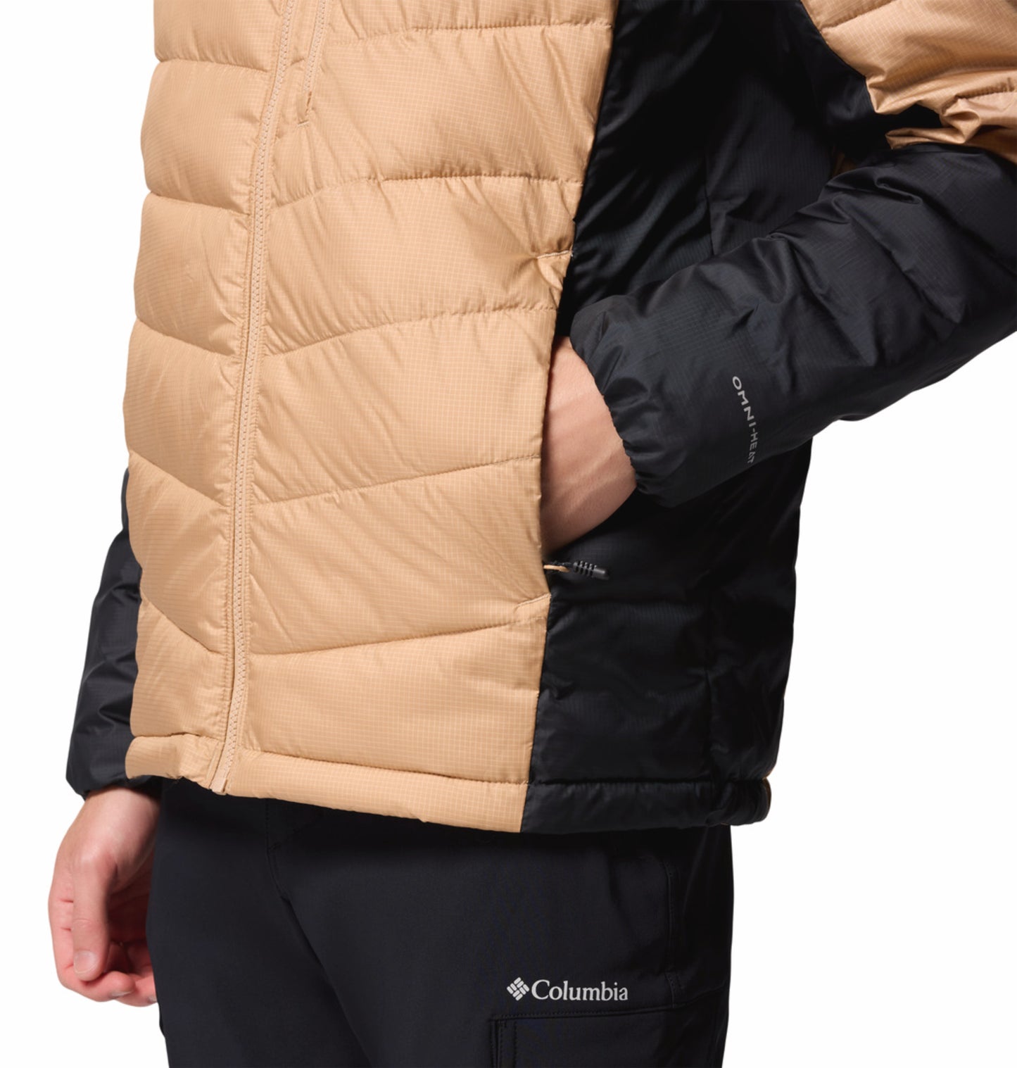 Columbia Men Beige OmniHeat Infinity Labyrinth Loop II Down Jacket