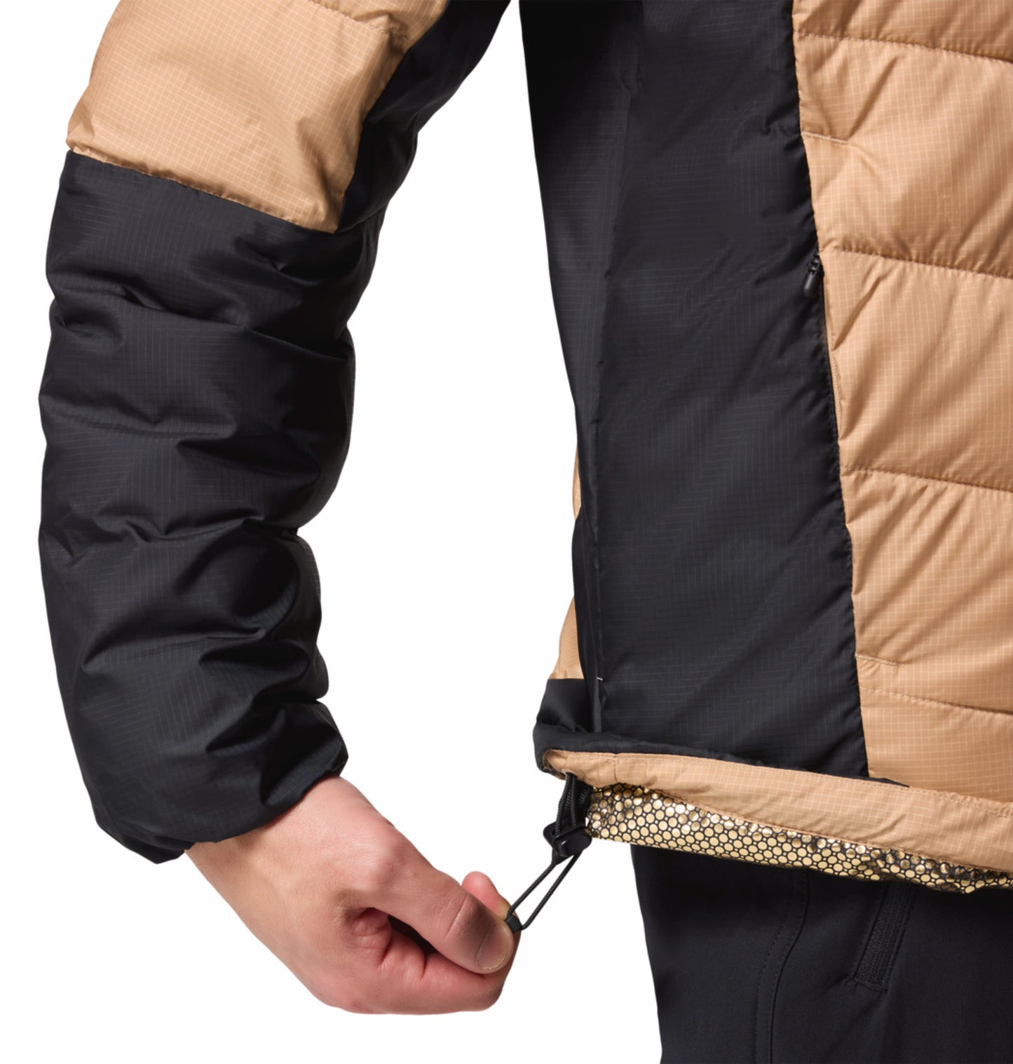 Columbia Men Beige OmniHeat Infinity Labyrinth Loop II Down Jacket