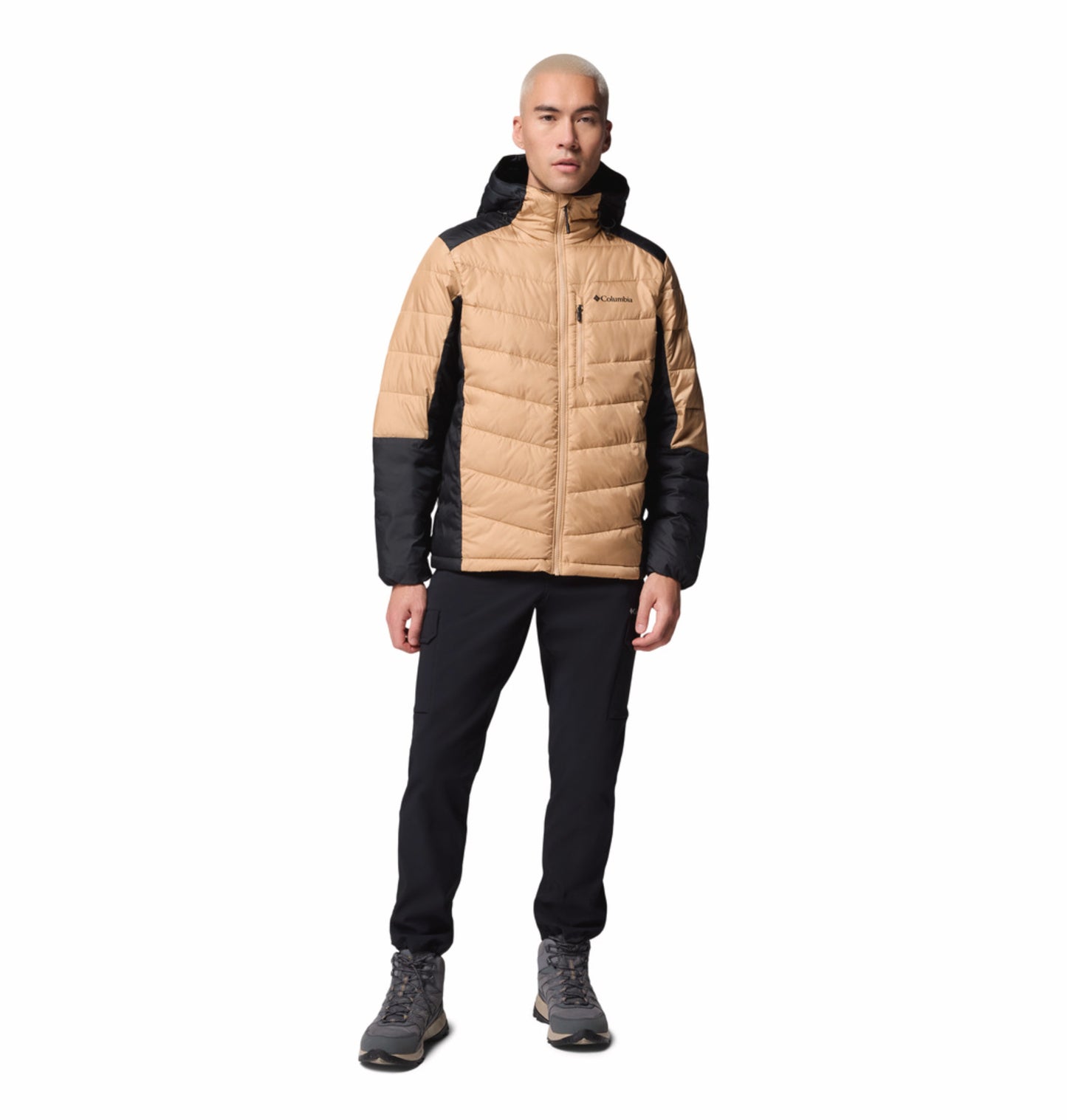 Columbia Men Beige OmniHeat Infinity Labyrinth Loop II Down Jacket