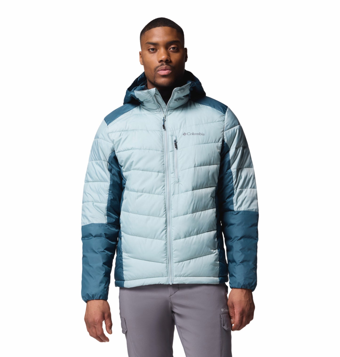 Columbia Men Blue OmniHeat Infinity Labyrinth Loop II Down Jacket