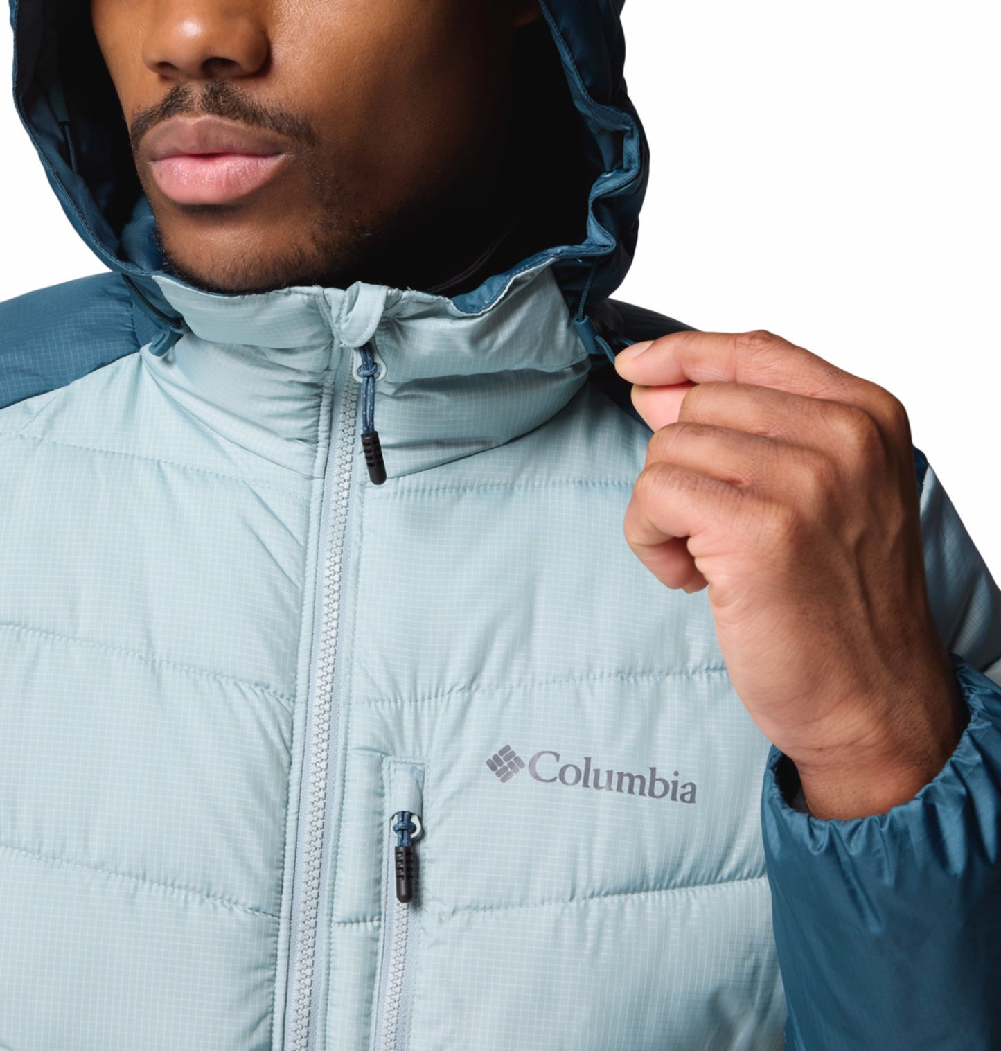 Columbia Men Blue OmniHeat Infinity Labyrinth Loop II Down Jacket