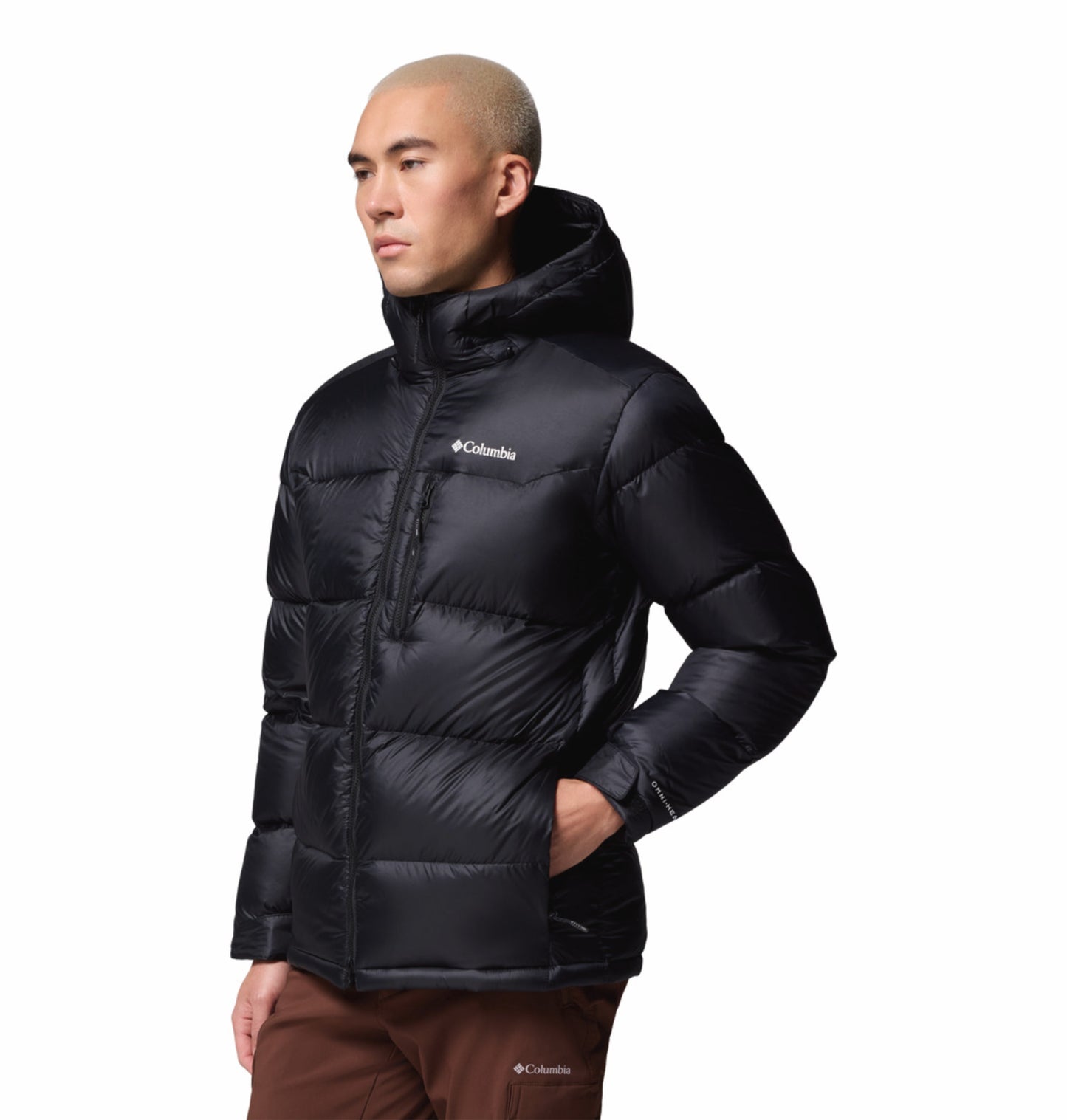 Columbia Men Black Omni-Heat Inifnity Cloudview Hooded Down Jacket