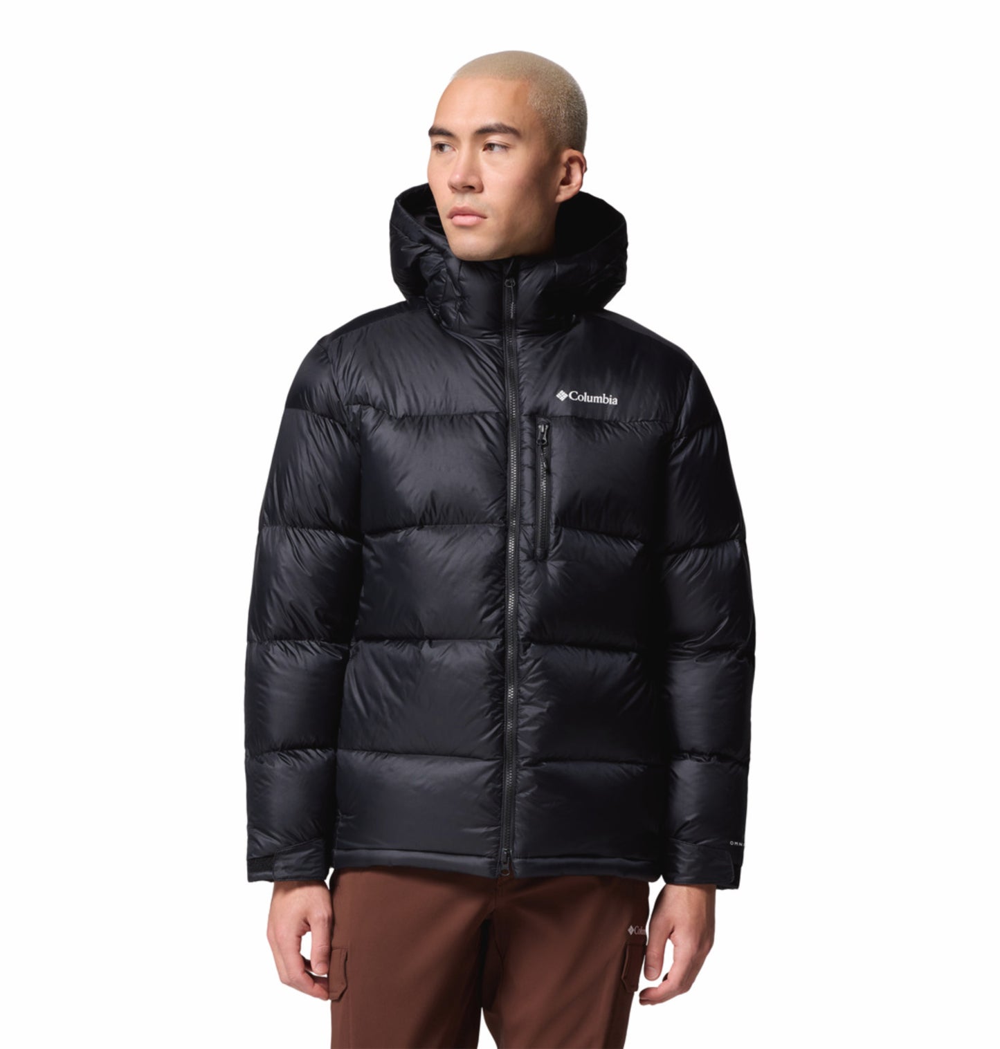 Columbia Men Black Omni-Heat Inifnity Cloudview Hooded Down Jacket
