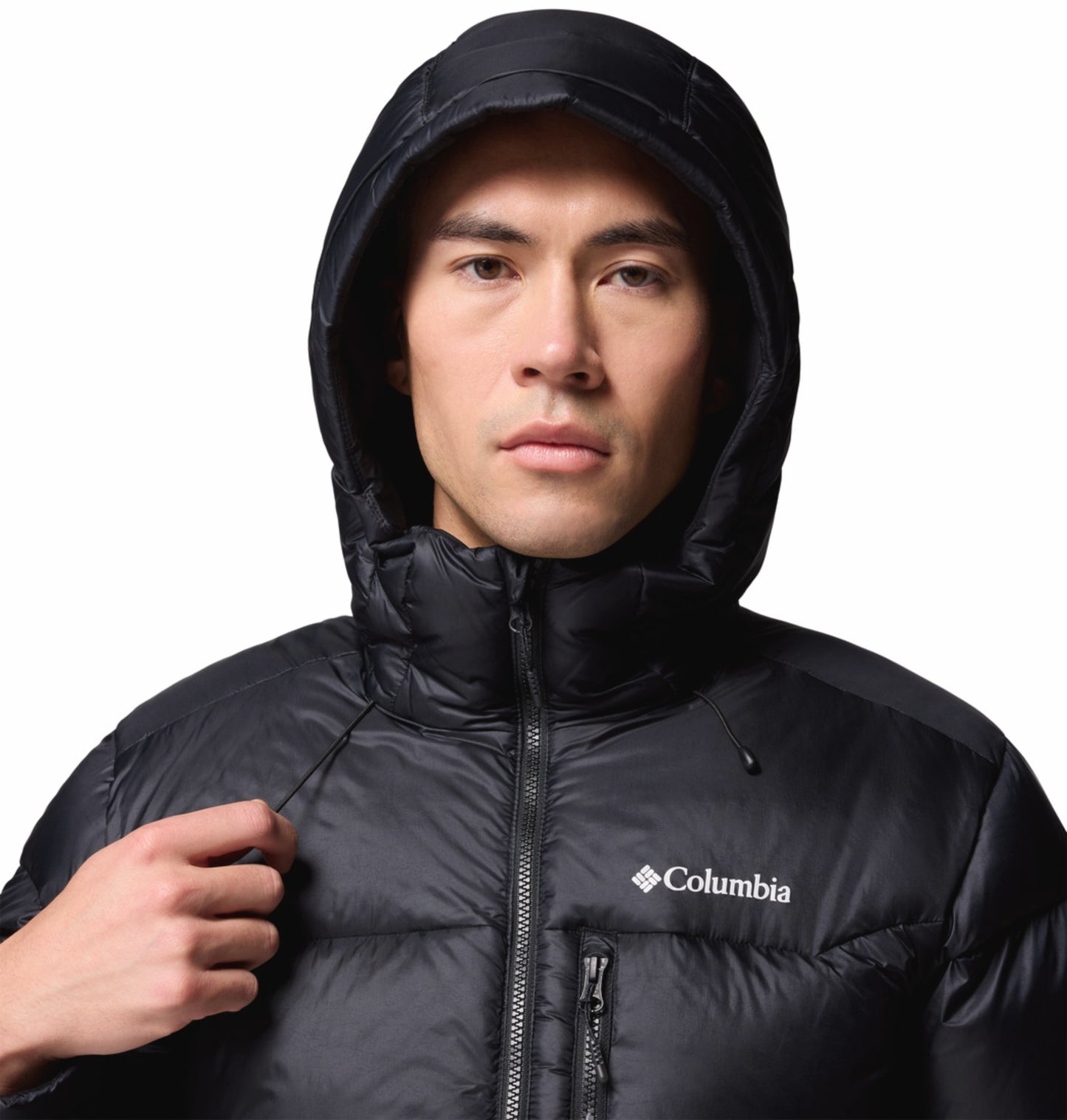 Columbia Men Black Omni-Heat Inifnity Cloudview Hooded Down Jacket