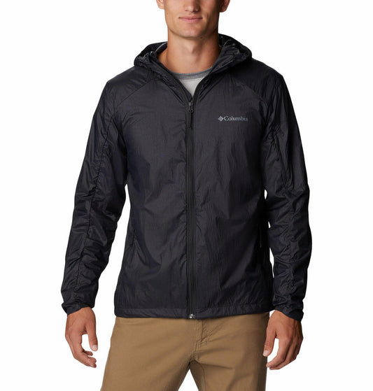 Columbia Men Black Loop Trail Windbreaker Rain Jacket