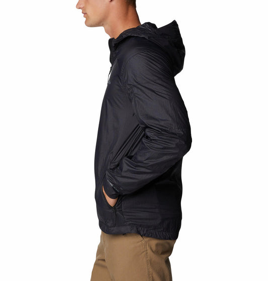 Columbia Men Black Loop Trail Windbreaker Rain Jacket