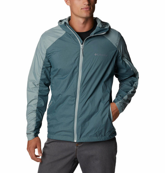 Columbia Men Green Loop Trail Windbreaker Rain Jacket
