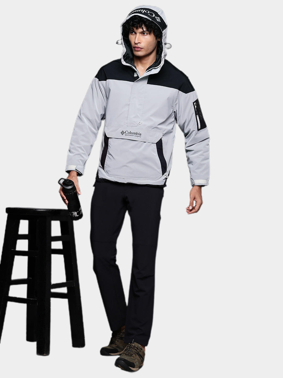 Columbia Men Grey Challenger Remastered Pullover Jacket