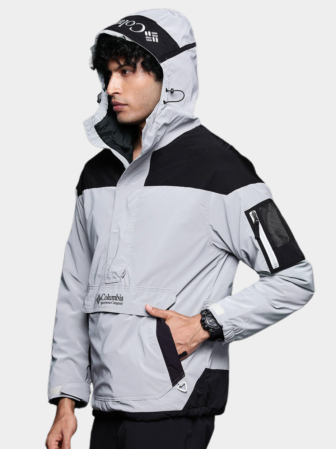 Columbia Men Grey Challenger Remastered Pullover Jacket