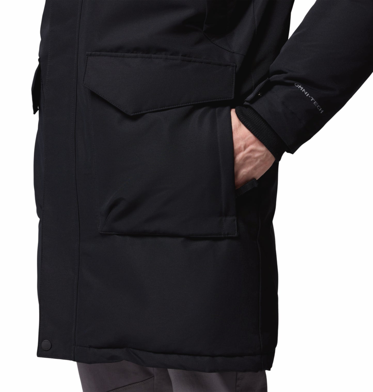 Columbia Men Black Omni-Heat Inifnity Cape Ridge Parka Hooded Down Jacket