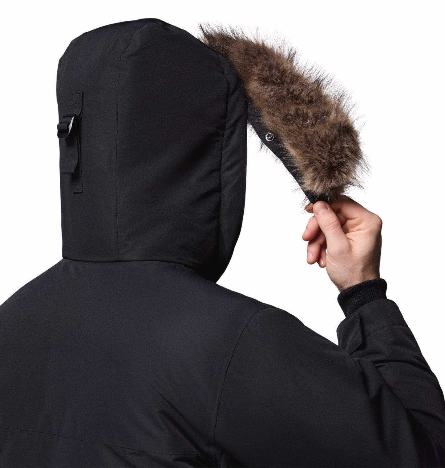 Columbia Men Black Omni-Heat Inifnity Cape Ridge Parka Hooded Down Jacket