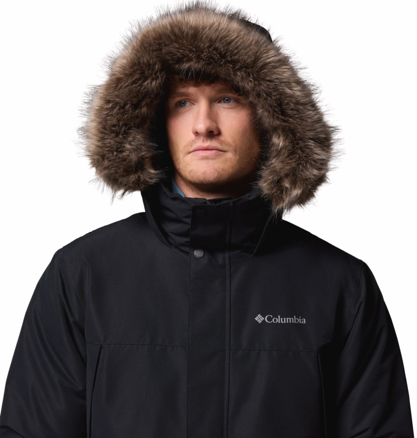 Columbia Men Black Omni-Heat Inifnity Cape Ridge Parka Hooded Down Jacket