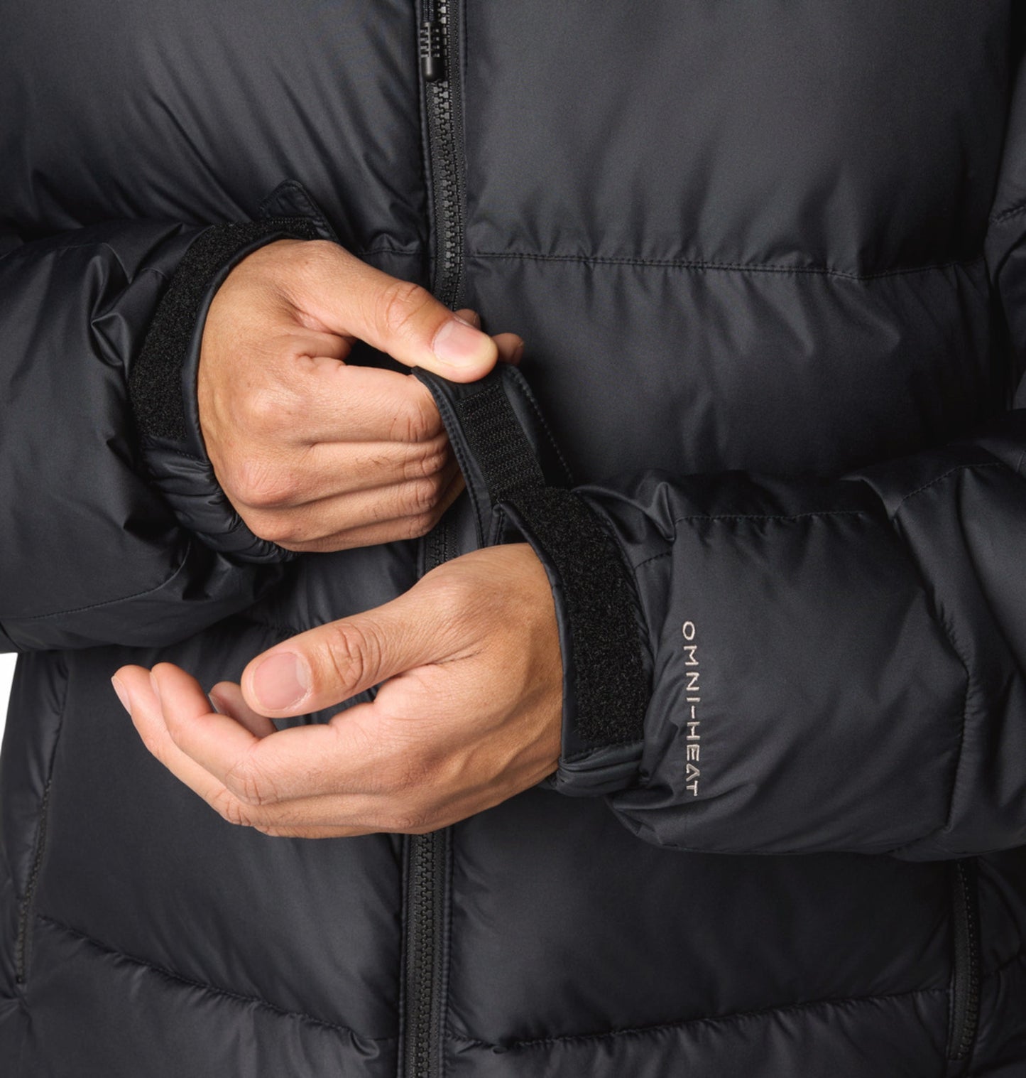 men black omni heat reflective pike lake ii down jacket