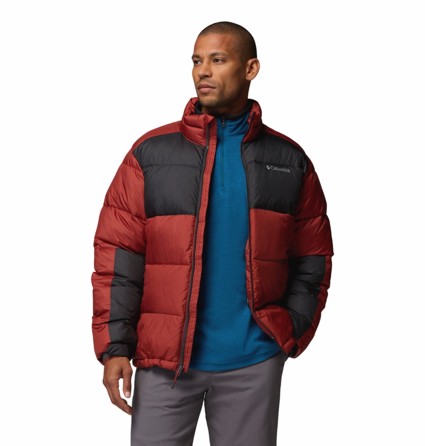 men red omni heat reflective pike lake ii down jacket