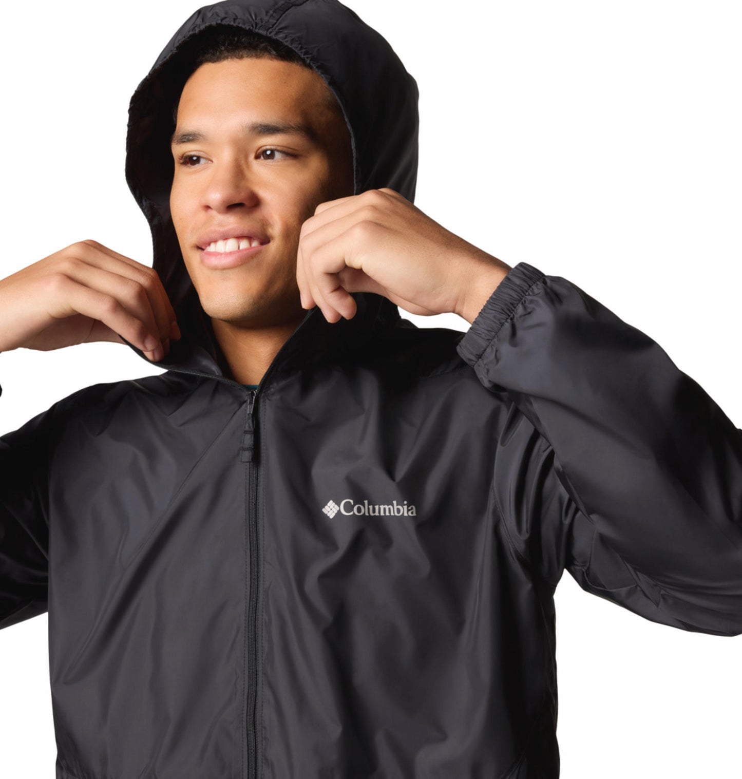 Columbia Mens Black Omni-Shield Flashback II Wind and Water Resistant Jacket