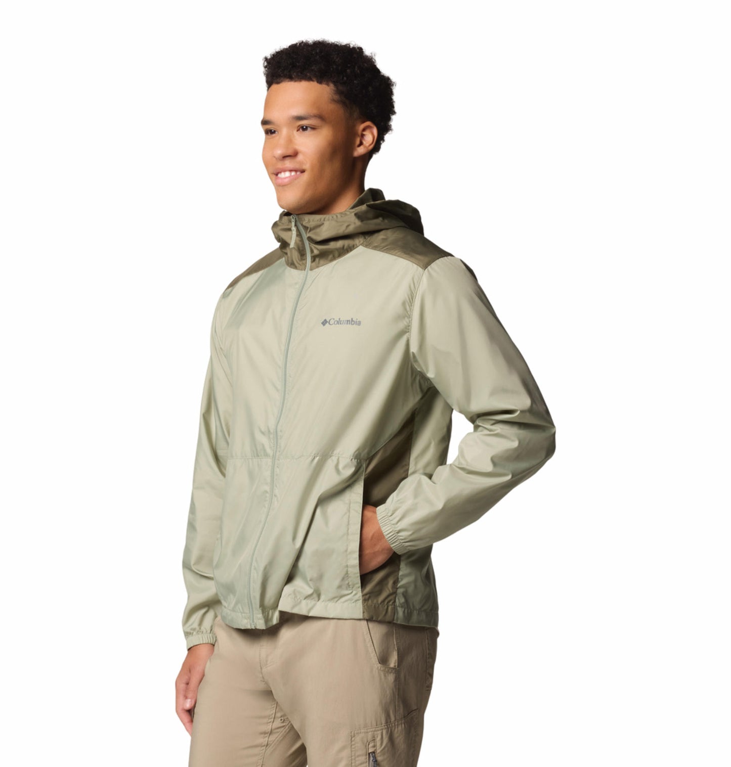 Columbia Mens Green Omni-Shield Flashback II Wind and Water Resistant Jacket